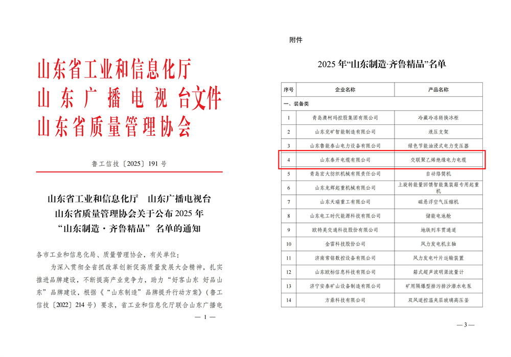 山东制造·齐鲁精品